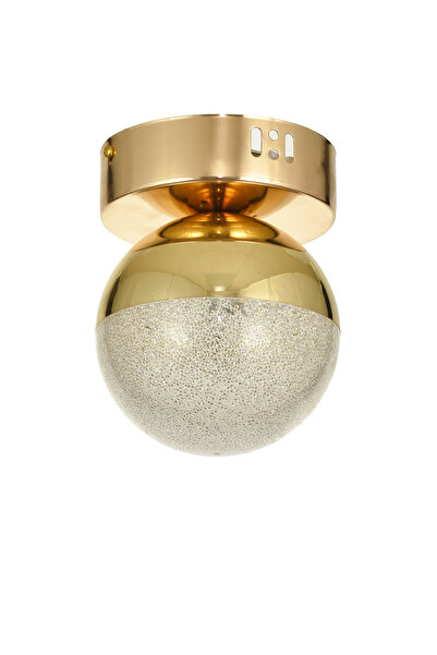 Avizemoda Forde Tekli Plafonyer Ledli Modern Lüks Sarkıt Avize (3 Renk Led; Sarı-Beyaz-Gün ışığı) - GOLD