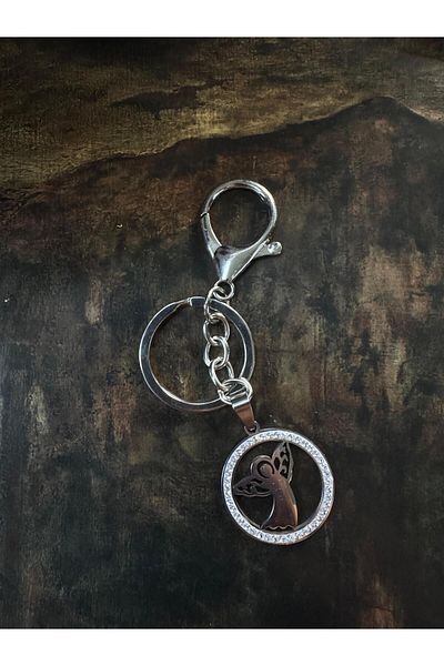 LAİKA Charm Attachable Steel Angel Keychain