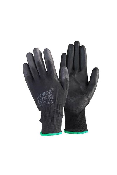NEZADE STORE Junior JN1017 Black Pu Gloves No 8