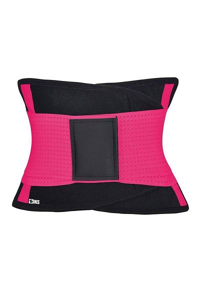 SIKS ® centură modelatoare pentru tonifiere, neopren, mărimea L, negru/roz