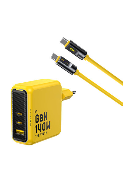 Aohi Youth 140W 3 Portlu Şarj Adaptörü, 240W 8K Süper Hızlı Şarj/Data Kablosu Seti