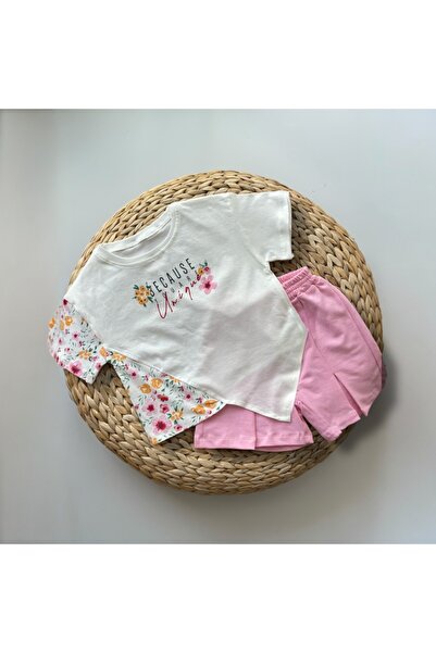 Pufiko Kids طقم بناتي مطبوع عليه نص