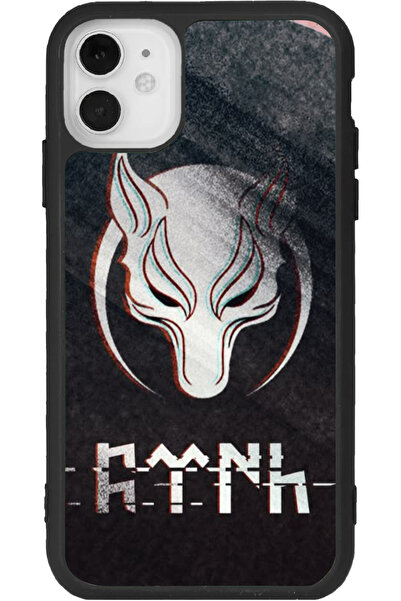 Aksel Kılıf متوافق مع هاتف آيفون 12 ميني، مطبوع، لون أسود مطفي، سيليكون ناعم،...