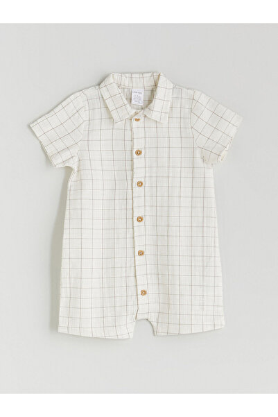 LC Waikiki Seray New Season Hemdkragen gestreifter Baby-Overall für Jungen