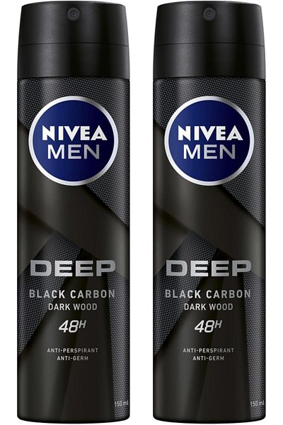 NIVEA Dry Clean Feel Antiperspirant Spray for Men, Nivea Men 2 x 150ml