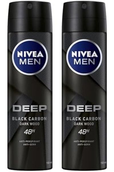 NIVEA Dry Clean Feel Antiperspirant Spray for Men, Nivea Men 2 x 150ml
