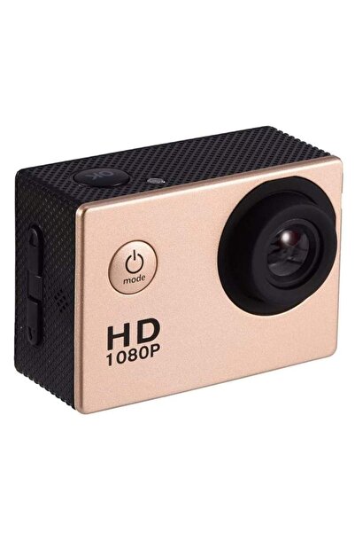SIKS Waterproof Sports Camera, HD 1080P, 12M, 2 inch, 1.5 h Autonomy, Gold