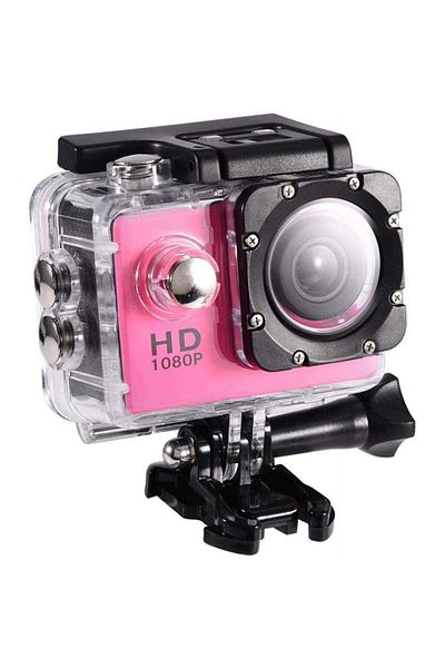 SIKS ® Waterproof Sport Camera, Hd 1080p, 12m, 2 Inch, Autonomy 90 Min, Pink