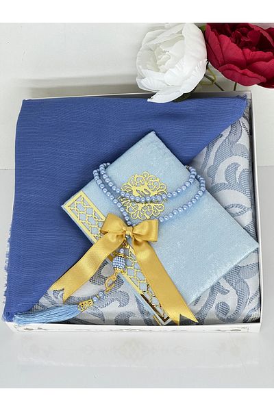 Markapolin Set Covor de rugăciune de lux cadou pentru zestre – Yasin, Tesbih, Hijab