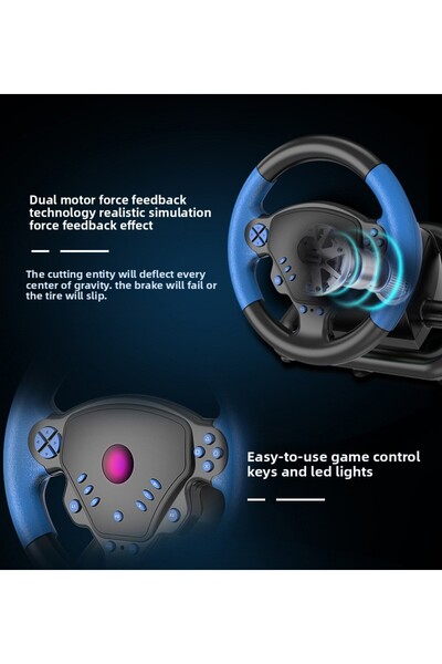 İMEXTECH 4-in-1 Kablosuz Yarış Direksiyonu – PS4/PC/Android/PS3 Uyumlu Oyun Keyfi!