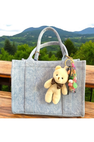 DKY Plush Teddy Bear Keychain Bag Charm Bag Accessory