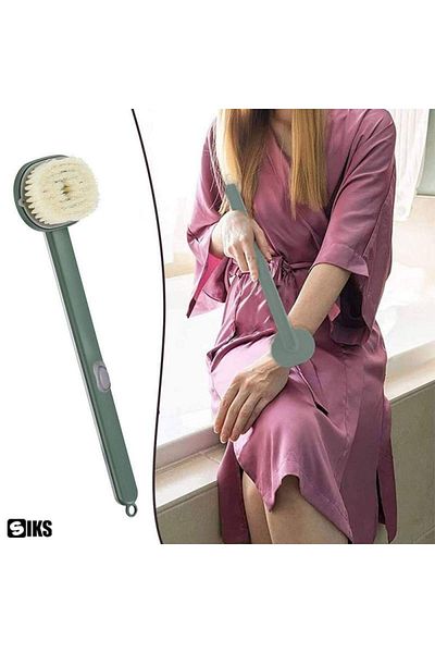 SIKS Bath Brush, Ideal For Back, Soles, Exfoliating Effect, 36x9 Cm, Green