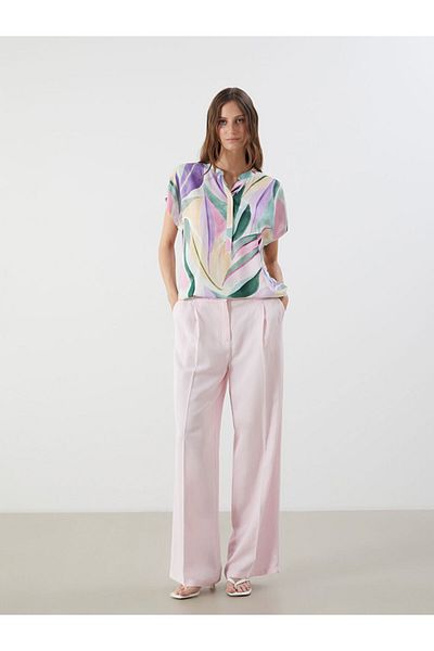 LC Waikiki Mixed Cheeky Collar Floral Blouse