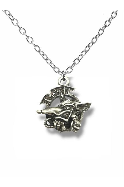 Herşey Nota Ratt Band Logo Silver Color Unisex Necklace – Glam Metal and Rock Jewelry