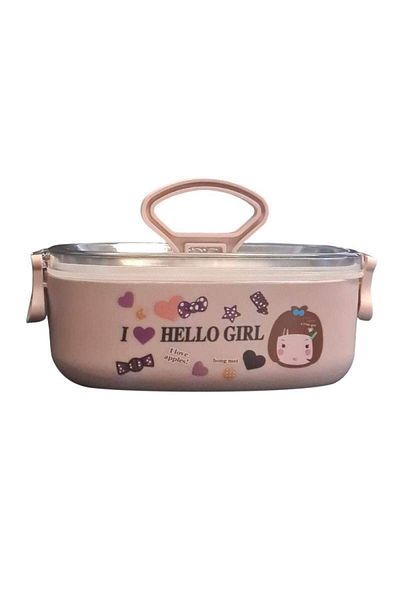 SIKS ® thermal casserole for children, airtight closure, 17x13 cm, pink
