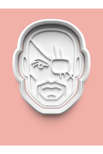 AKTASTORE قالب كوكيز على شكل نيك فيوري وقالب عجينة السكر