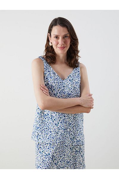 LC Waikiki Bluză florală cu decolteu în V sezon nou - S5N594Z8