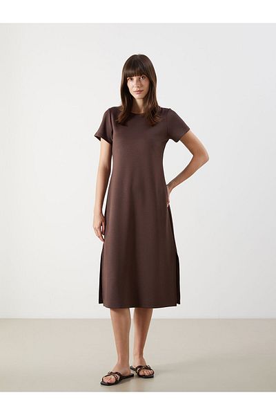 LC Waikiki Crew Neck Midi Dress
