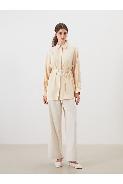 LC Waikiki New Season Linen Blend Women's Shirt Tunic - S5Qu80Z8