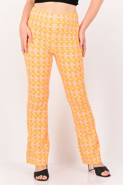 Cotton On Women Regular Fit Allover Print Wide Leg Pants, Multicolor