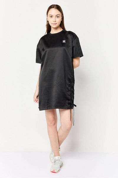 adidas Women Sportswear Fit Short Sleeve Outdoor Mini Dress, Black
