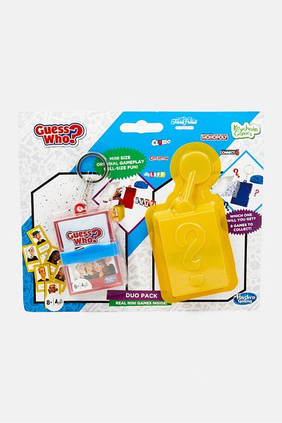 Monopoly Hasbro Keyring Mini Duo Pack Guess Who And Mystery Game, Assorted
