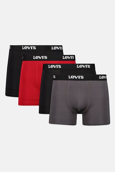 Levi's Men 4 Pieces Brand Logo Boxer Brief, Multicolor