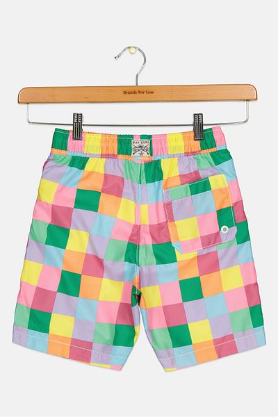 GAP Kids Boy Checkered Basic Short, Multicolor