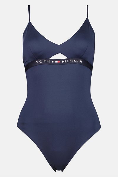 Tommy Hilfiger Women Plain One Piece Swimwear, Navy