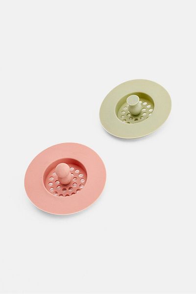 Tchibo 2 Sink Strainers Silicon, Green and Pink