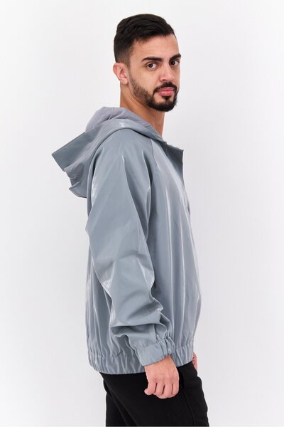 adidas Men Sportswear Fit Long Sleeves Outdoor Jacket, Grey