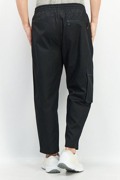 adidas Men Drawstring Brand Logo Jogger Cargo Pant, Black