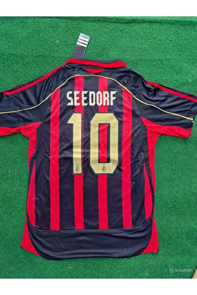 FAMİLYSTAN Clarence Seedorf Efsane Kadro 06/07 Iç Saha Retro Kırmızı/siyah Forması