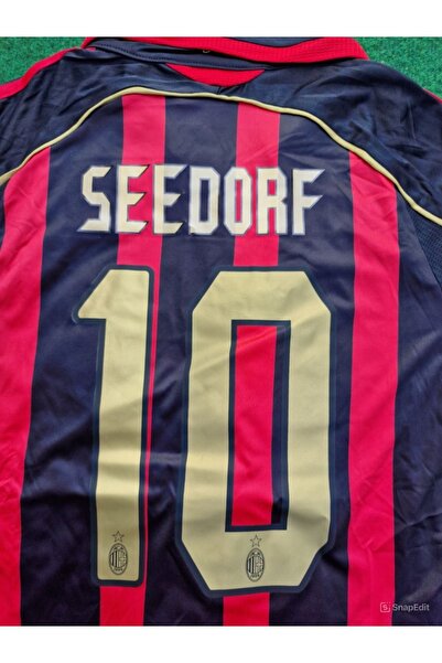 FAMİLYSTAN Clarence Seedorf Efsane Kadro 06/07 Iç Saha Retro Kırmızı/siyah Forması