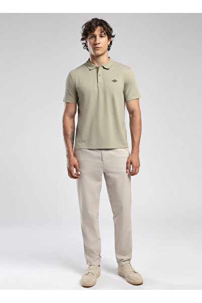 Lee Cooper Normal Bel Regular Tapered Ekru Erkek Chino Pantolon 252 LCM 22100...