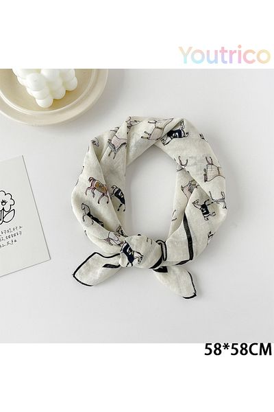 Youtrico Silk Scarf 58cm Spring New Versatile European American-Korean Styles