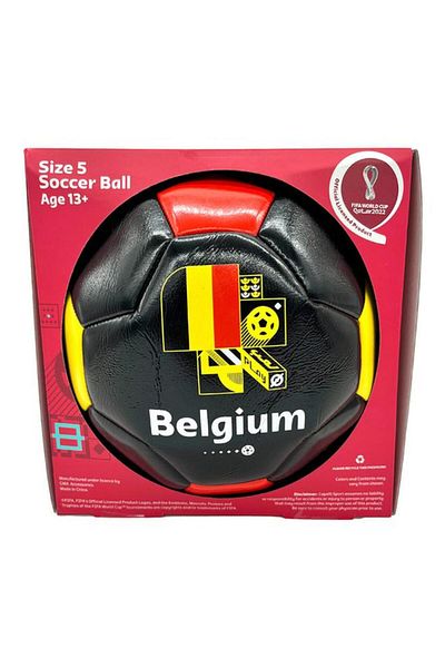 Generic Kole High Quality Belgium Colorblock FIFA Soccer Ball Black Size 5 AE984