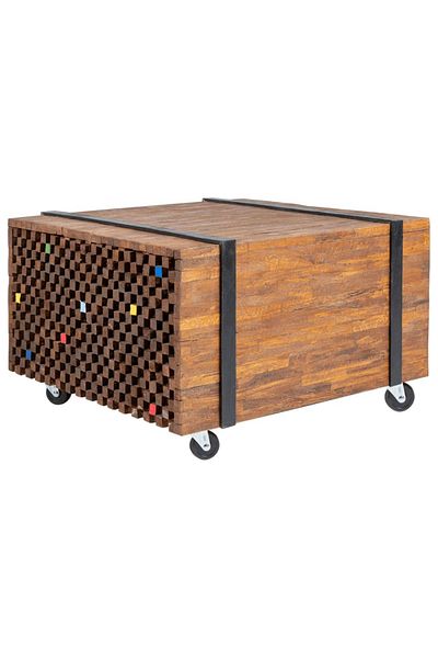 vidaxl Side Table Teak 60x60x38 cm