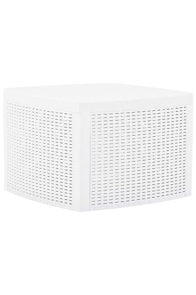 vidaxl Side Table White 54x54x36.5 cm Plastic