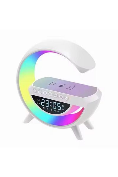 OEM Multifunctional Speaker 3 in 1, Smart RGB LED, Clock, Speaker, Wireless Phone Charger,