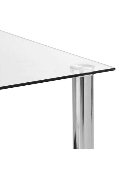 vidaxl Side Table Transparent 45x50x45 cm Tempered Glass