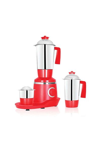 Generic STARGOLD 800W 3-in-1 Mixer Grinder with Stainless Steel Jars – Juicer, Blender & Grinder, Red
