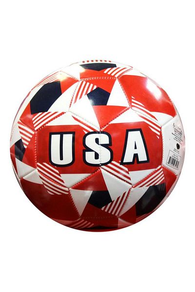 Generic Kole High Quality USA Prism Pattern Soccer Ball Size 5 Red and White AC278