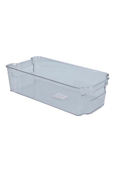 Generic Felli Stackable Easy to Clean Long Lasting Plastic Fridge Storage Organizer Clear