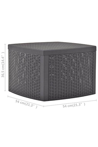 vidaxl Side Table Mocha 54x54x36.5 cm Plastic