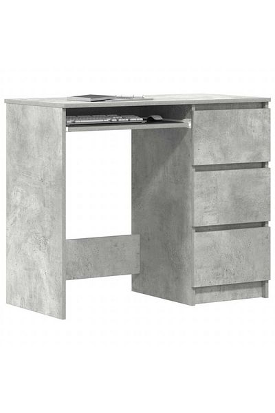 vidaxl Desk Concrete Grey 90x45x76 cm Engineered Wood