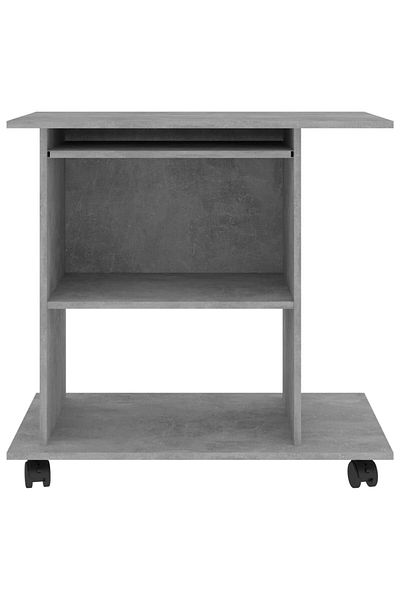 vidaxl Computer Desk Concrete Grey 80x50x75 cm Engineered Wood