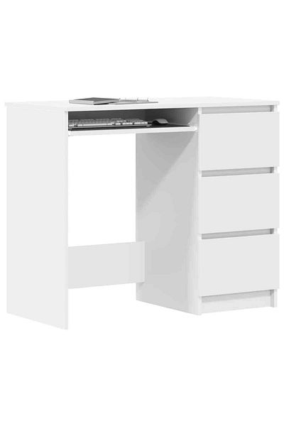vidaxl Desk White 90x45x76 cm Engineered Wood