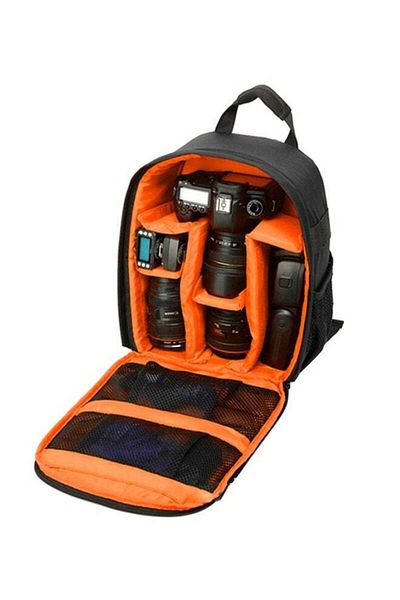 Generic حقيبة ظهر من النايلون للكاميرات، مع حماية من الصدمات، حقيبة كتف للسفر لكاميرات SLR DSLR