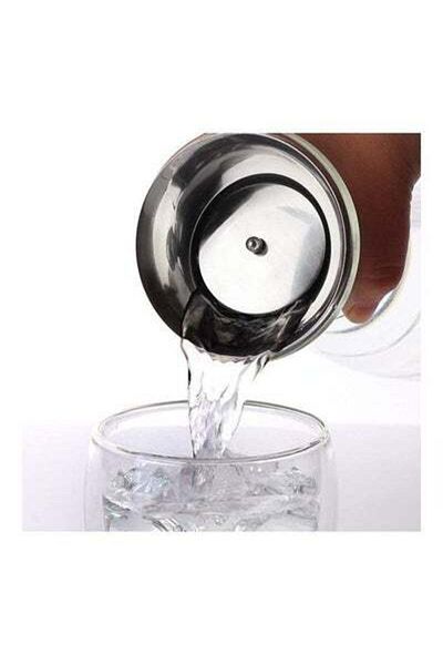 HALAMODO Heat Resistant Borosilicate Water Carafe Glass Pitcher clear